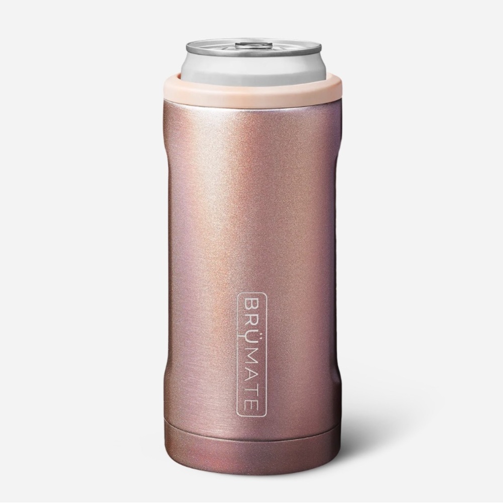 Glitter Rose Gold Brumate Hopsulator Slim
